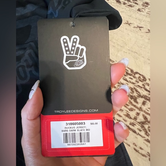 NWT Troy Lee Designs 3/4 sleeve ruckus riding jersey navy size medium - Picture 6 of 8